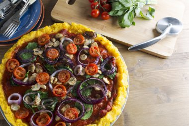 Vegan Polenta Pizza   