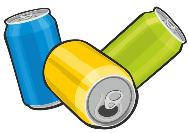 Empty Aluminium Cans Illustration — Stock Photo, Image