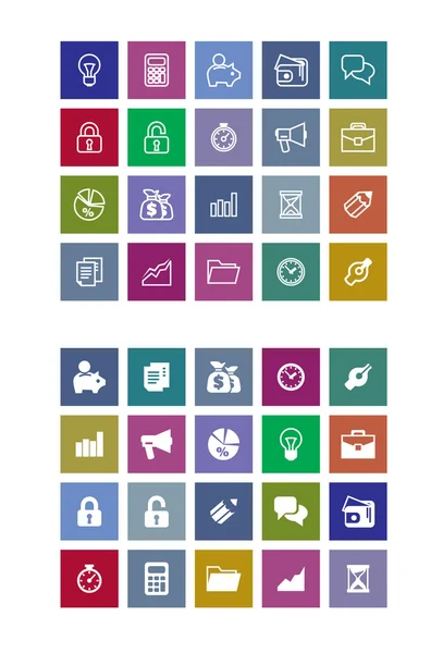 Business icons set — Stock Vector