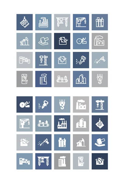 Industrial icons set — Stock Vector