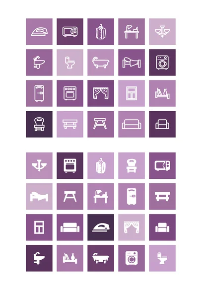 Home icons set — Stock Vector