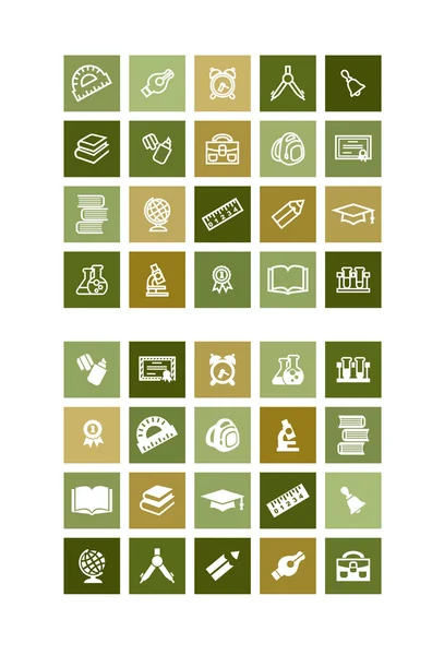 Education icons set — Stock Vector