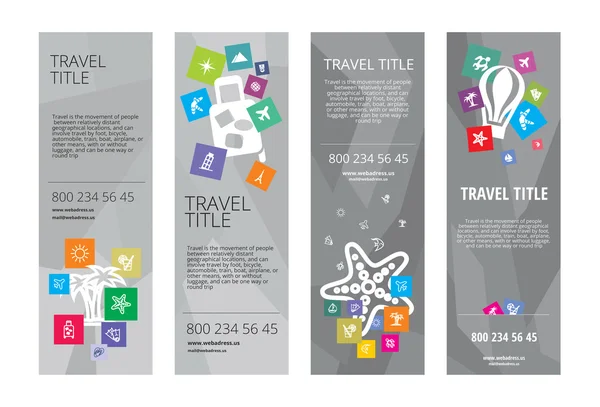 Travel banners concept 4 — Stock Vector