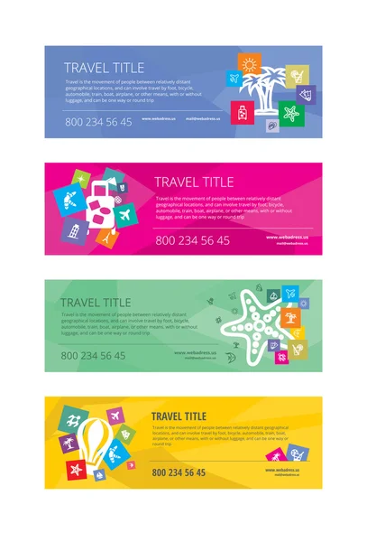 Travel banners concept 1 — Stock Vector