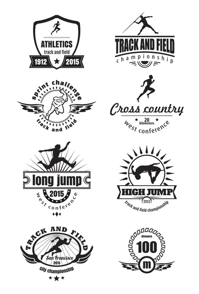 Emblemas de atletismo — Vector de stock