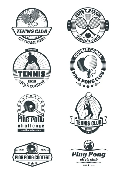 Emblemas de tênis — Vetor de Stock