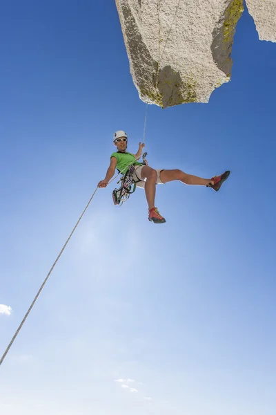 Climber on the edge. Stock Photo