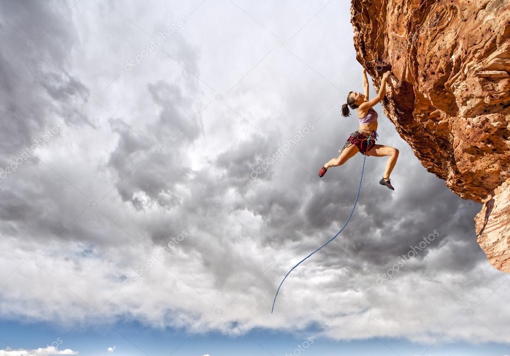 Climber on the edge.