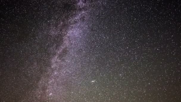 Astrophotography čas zanikla - noc v poušti den - žádná popředí. — Stock video