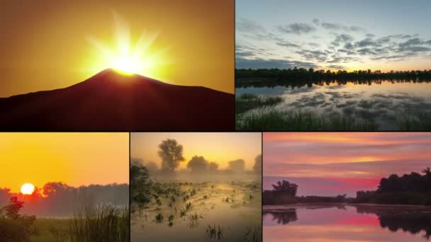 Nascer do sol - timelapse. Verão — Vídeo de Stock