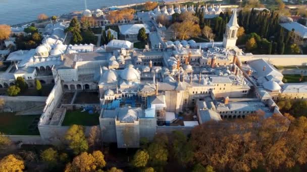 Vue aérienne du palais Topkapi à Istanbul. Tournage en Turquie — Video