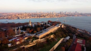 Sonbaharda Topkapı Sarayı Müzesi 'nin havadan görünüşü
