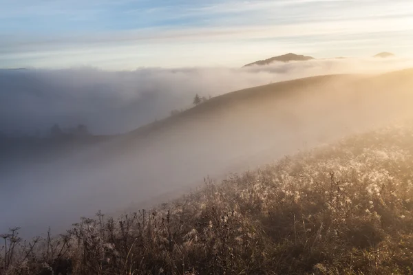 Berg boven de wolken — Stockfoto