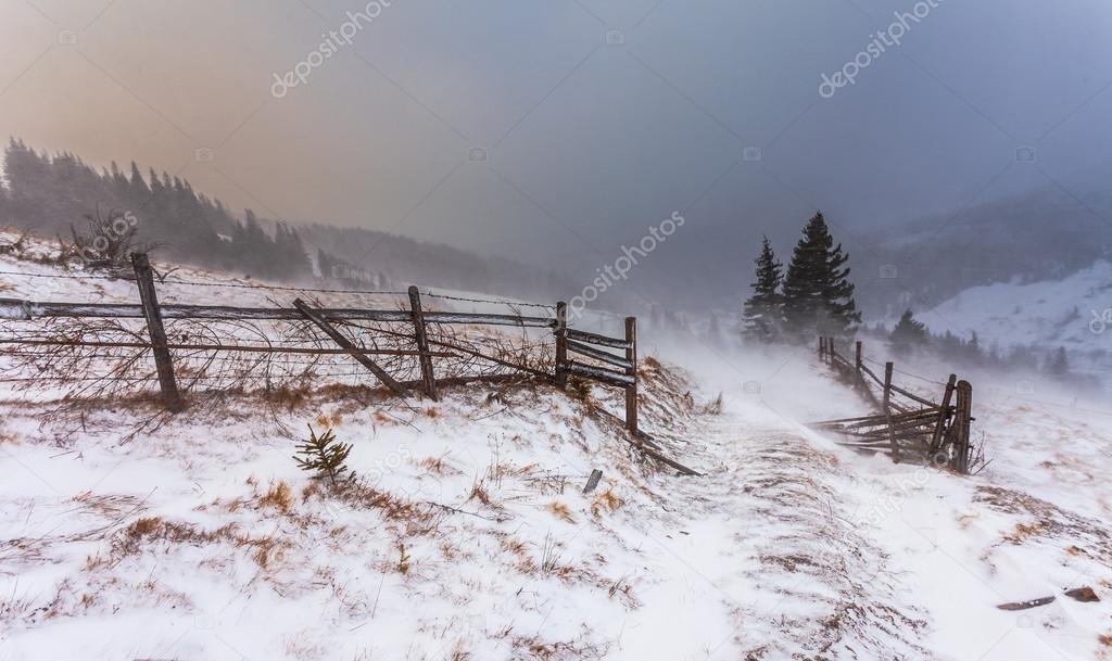 Clearing Snow Storm in the Rocky Mountains