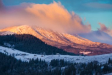 Soyut ufuk renkli arka plan bulanık. Ukrayna