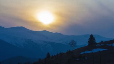 mükemmel dağ manzara zaman atlamalı