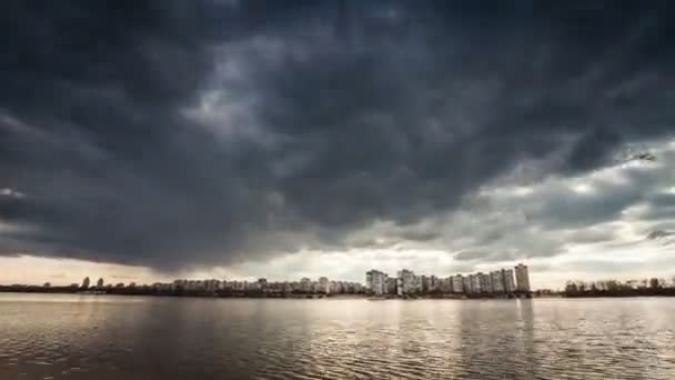 Красивый закат, тайм-ап, кадр из тележки — стоковое видео