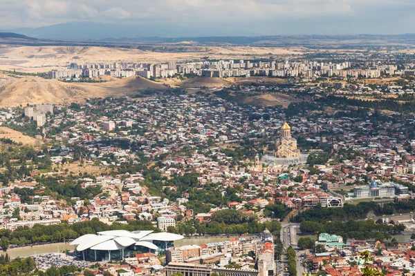 stock image Beautiful panoramic view of Tbilisi at sunset