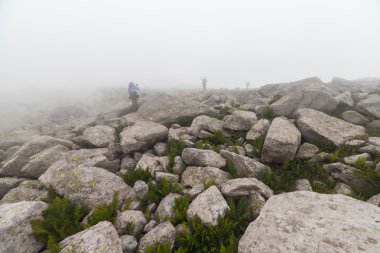 Sisin içinde büyük kayalar