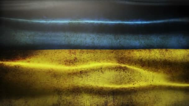 Flagge der Ukraine — Stockvideo