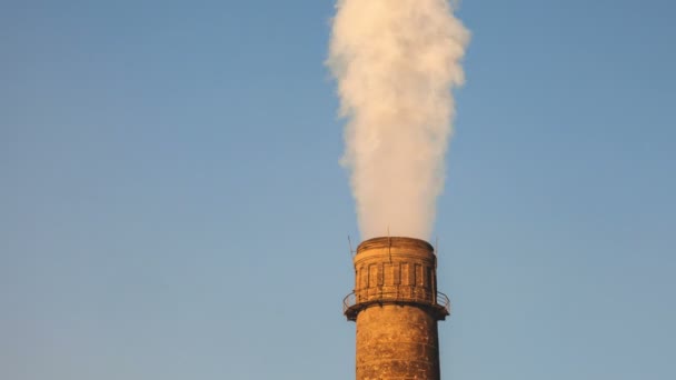 Chimenea de humo Contaminación — Vídeos de Stock