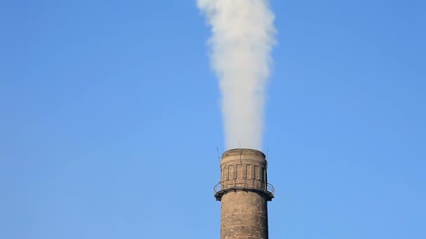 Rook schoorsteen verontreiniging — Stockvideo