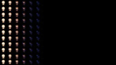 Siyah arkaplanda ampul