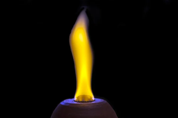 Fire flames on a black background — Stock Photo, Image