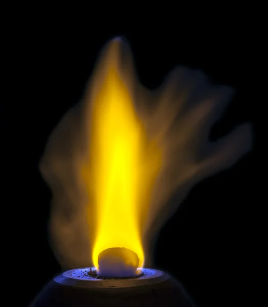 Fire flames on a black background — Stock Photo, Image