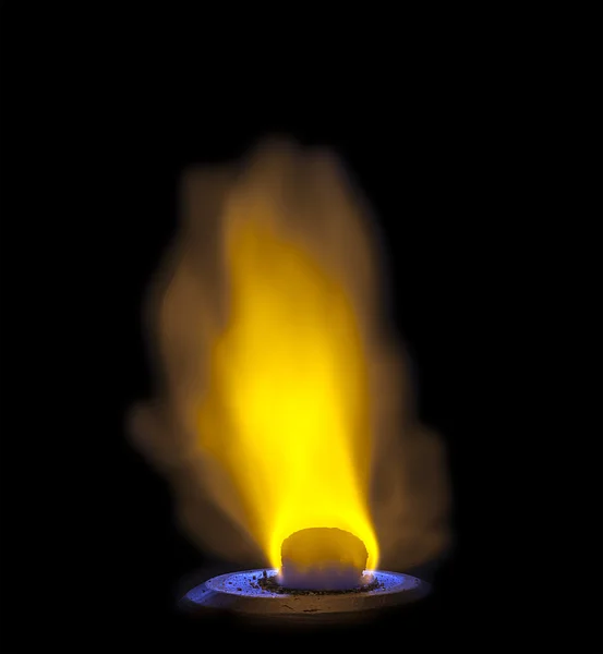 Fire flames on a black background — Stock Photo, Image