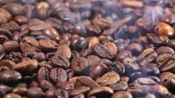 Kávébab pörkölés — Stock videók