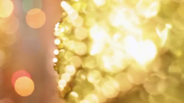 Christmas and New Year Decoration. Abstract Blurred Bokeh Holiday Background. — Stock Video