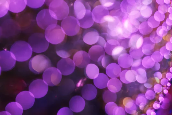 Violet Festive Noël élégant fond abstrait avec des lumières bokeh et des étoiles — Photo