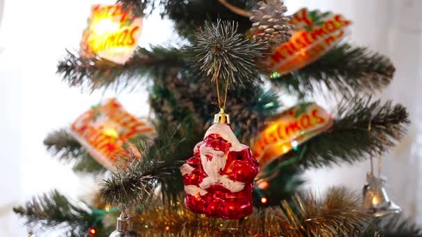 Karácsonyi és szilveszteri dekoráció. Absztrakt elmosódott háttér Bokeh Holiday. — Stock videók