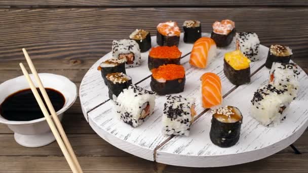 Talerz sushi — Wideo stockowe