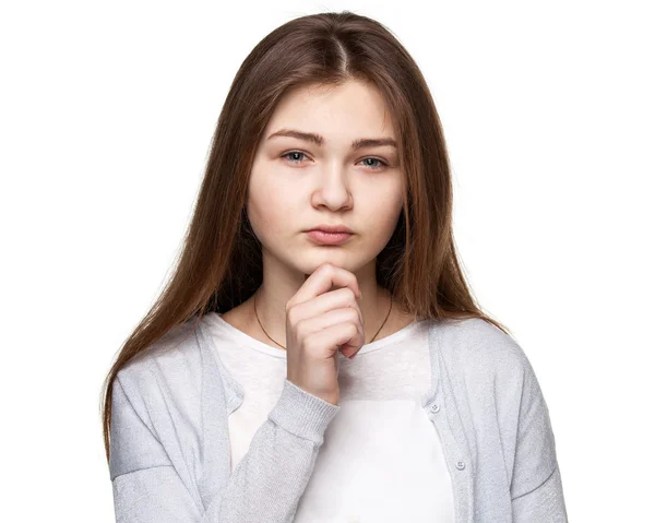 Retrato de una joven pensativa — Foto de Stock