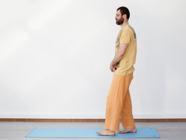 Yoga. Yürüyüş Meditative