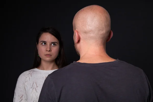 Violência doméstica à mulher — Fotografia de Stock