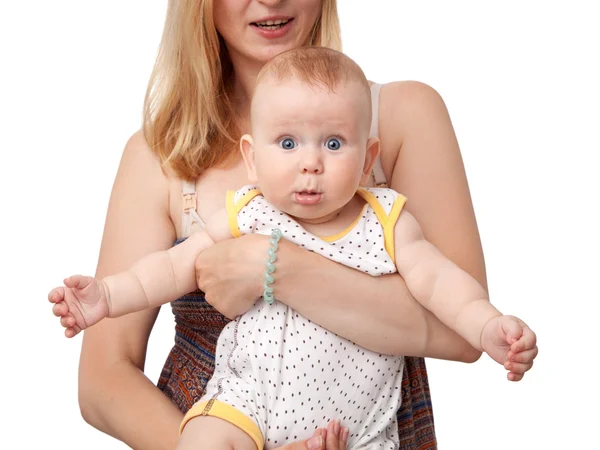 Pequeño bebé lindo en las manos — Foto de Stock