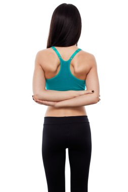 Egzersiz yapıyor güzel fitness Bayan