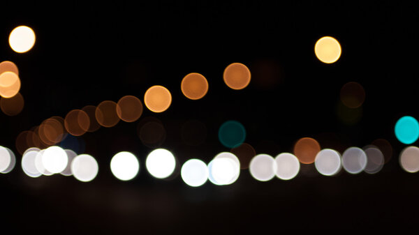 Abstract blurred lights, night Background