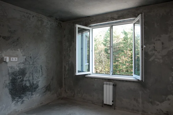 bitirme olmadan yeni bir daire içinde pencere