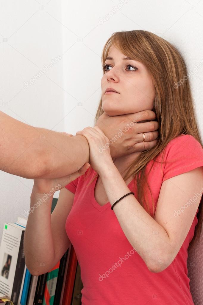Choke Hold stock image. Image of neck, hold, violent, woman - 910161