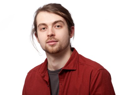 Genç yakışıklı bir adamın portresi.