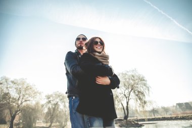 Genç güzel Rock'n roll Çift