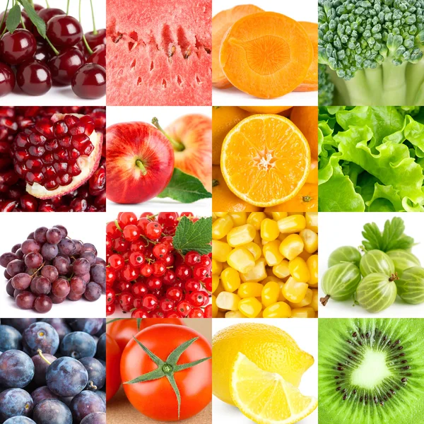 Fruits and vegetables background Stock Photo