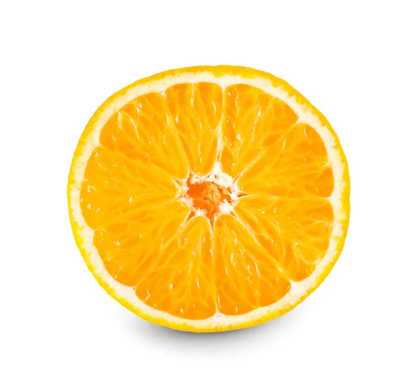 Orangenfrucht auf Weiß — Stockfoto