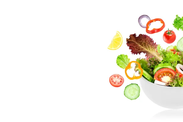 Vegetable salad on white — Stock Photo, Image