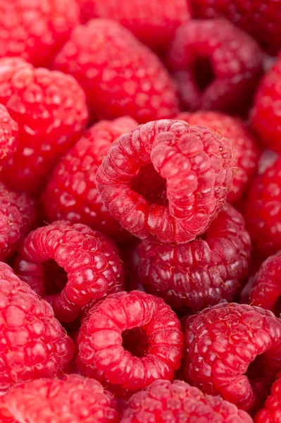 Ripe Raspberries Background Fresh Fruit Closeup Sweet Berries — Stock Photo, Image