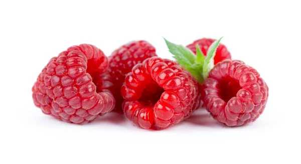 Raspberry White Background Fresh Sweet Fruit Closeup — Stock Photo, Image